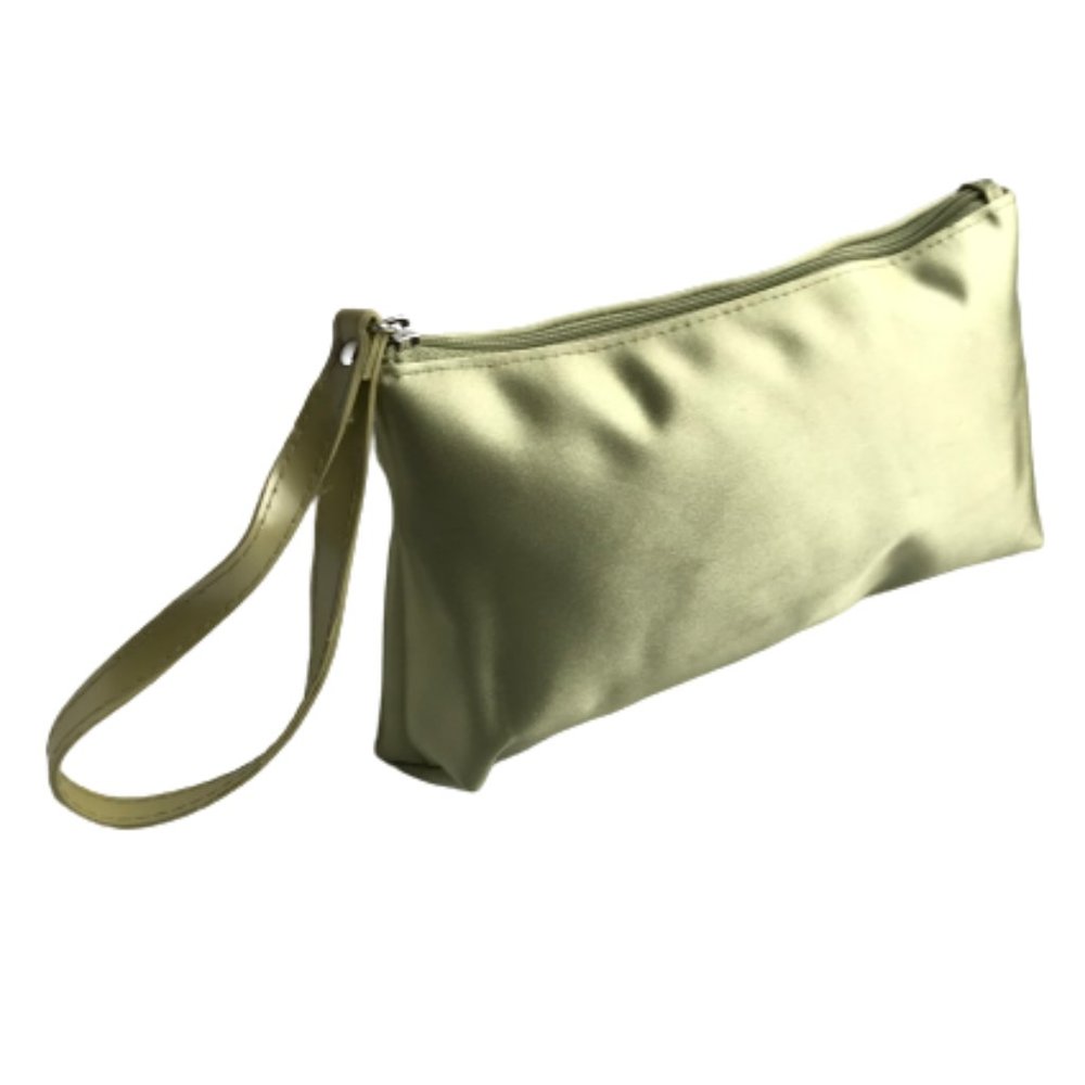 Clinique Green Shiny Cosmetic Makeup Travel Bag